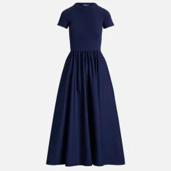 Dresses|Dresses|Polo Ralph Lauren Cotton-Jersey and Poplin Dress - XS