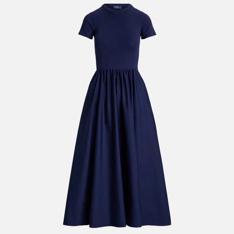 Dresses|Dresses|Polo Ralph Lauren Cotton-Jersey and Poplin Dress - XS