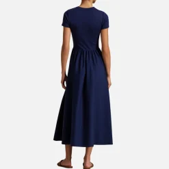 Dresses|Dresses|Polo Ralph Lauren Cotton-Jersey and Poplin Dress - XS