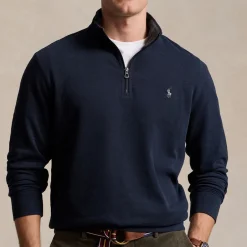 Knitwear|Ganni Polo Ralph Lauren Cotton-Jersey Half-Zip Jumper - XL