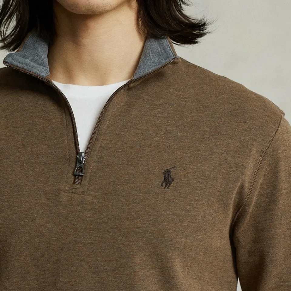 Knitwear|Museum of Peace & Quiet Polo Ralph Lauren Cotton-Jersey Half-Zip Jumper - L