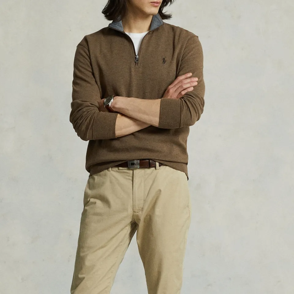 Knitwear|Museum of Peace & Quiet Polo Ralph Lauren Cotton-Jersey Half-Zip Jumper - L