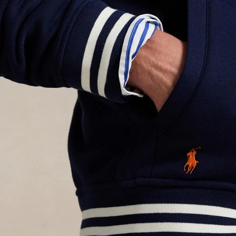 Loungewear|Jackets|Polo Ralph Lauren Cotton-Jersey Baseball Jacket - S