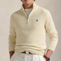 Knitwear|Polo Ralph Lauren Cotton-Knit Half-Zip Jumper - S