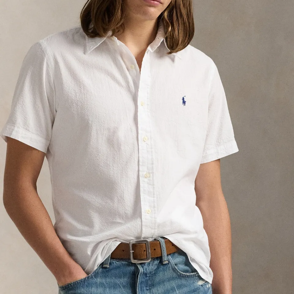 Shirts|Shirts|Polo Ralph Lauren Cotton-Seersucker Shirt - S