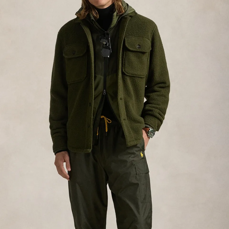 Jackets|Coats|NN.07 Polo Ralph Lauren Curly Hi-Pile Shirt Jacket - S