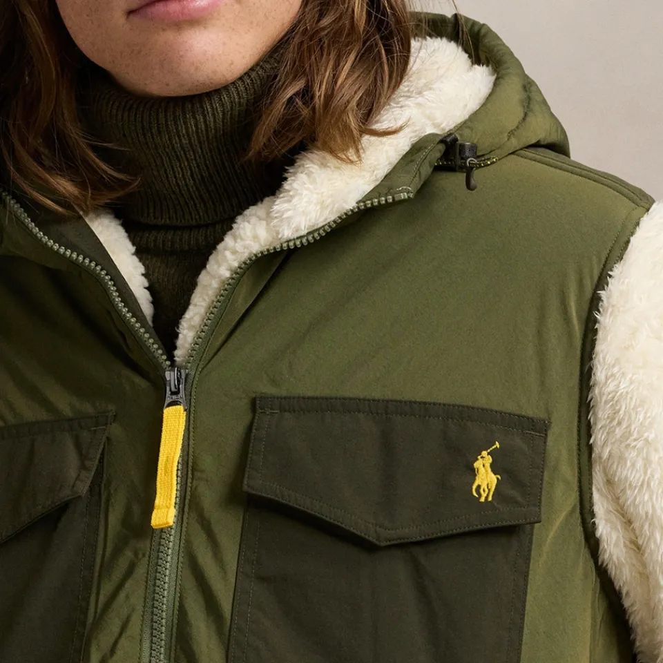 Jackets|Coats|Dr. Martens Polo Ralph Lauren Curly Hi-Pile Half-Zip Jacket - S