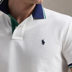 Polo Shirts|Polo Ralph Lauren Custom Slim Fit Cotton Mesh Tipped Polo Shirt - XXL