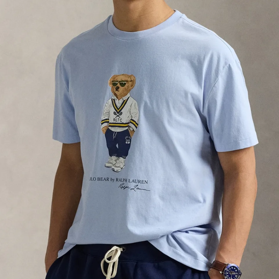 T-Shirts|T-Shirts|Polo Ralph Lauren Custom Slim Fit Bear Logo Cotton T-Shirt - S