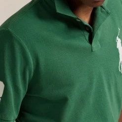 Polo Shirts|Polo Ralph Lauren Custom Slim Fit Contrast PP Cotton Mesh Polo Shirt - S