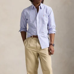 Shirts|Shirts|Polo Ralph Lauren Custom Fit Fun Stripe Cotton Long Sleeved Shirt - S