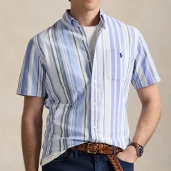 Shirts|Shirts|Polo Ralph Lauren Custom Fit Fun Stripe Short Sleeved Cotton Shirt - M