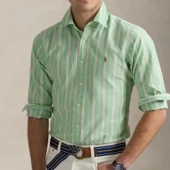 Shirts|Shirts|Ganni Polo Ralph Lauren Custom Fit Fun Stripe Cotton Long Sleeved Shirt - S
