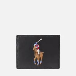Wallets|Polo Ralph Lauren Embroidered Leather Cardholder
