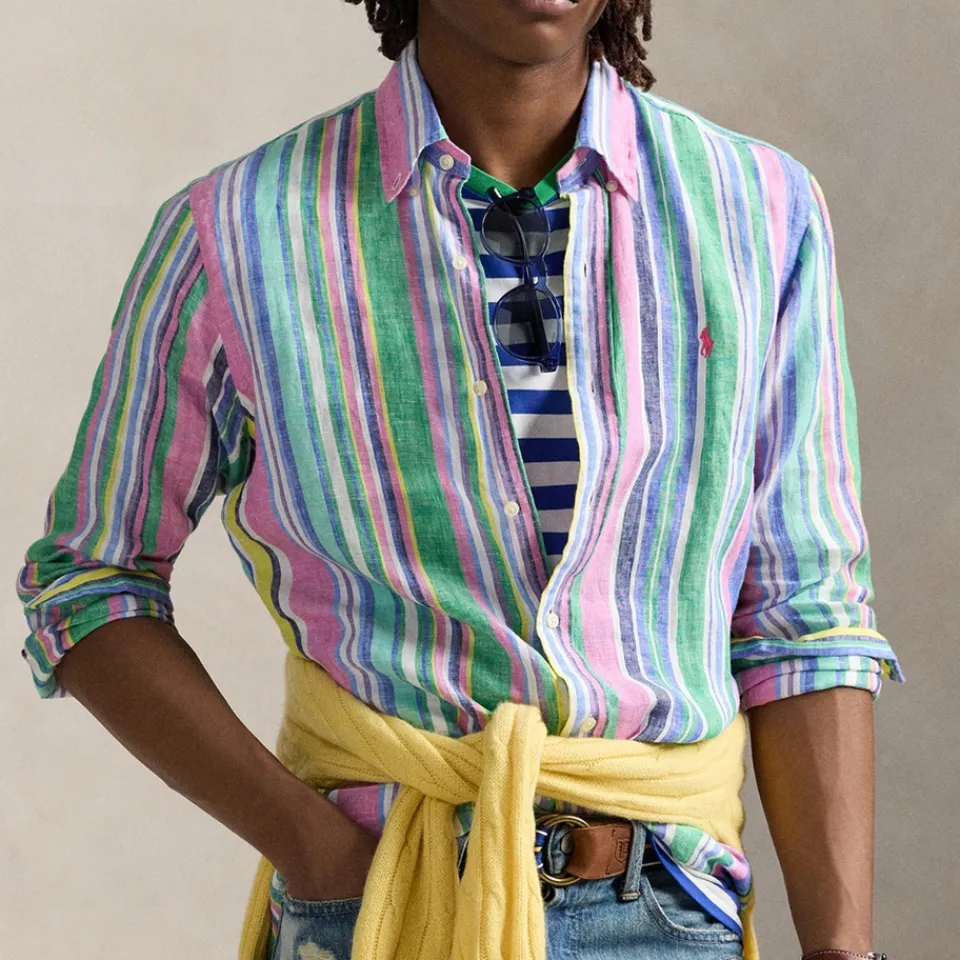 Shirts|Shirts|Dr. Martens Polo Ralph Lauren Fun Stripe Linen Shirt - S