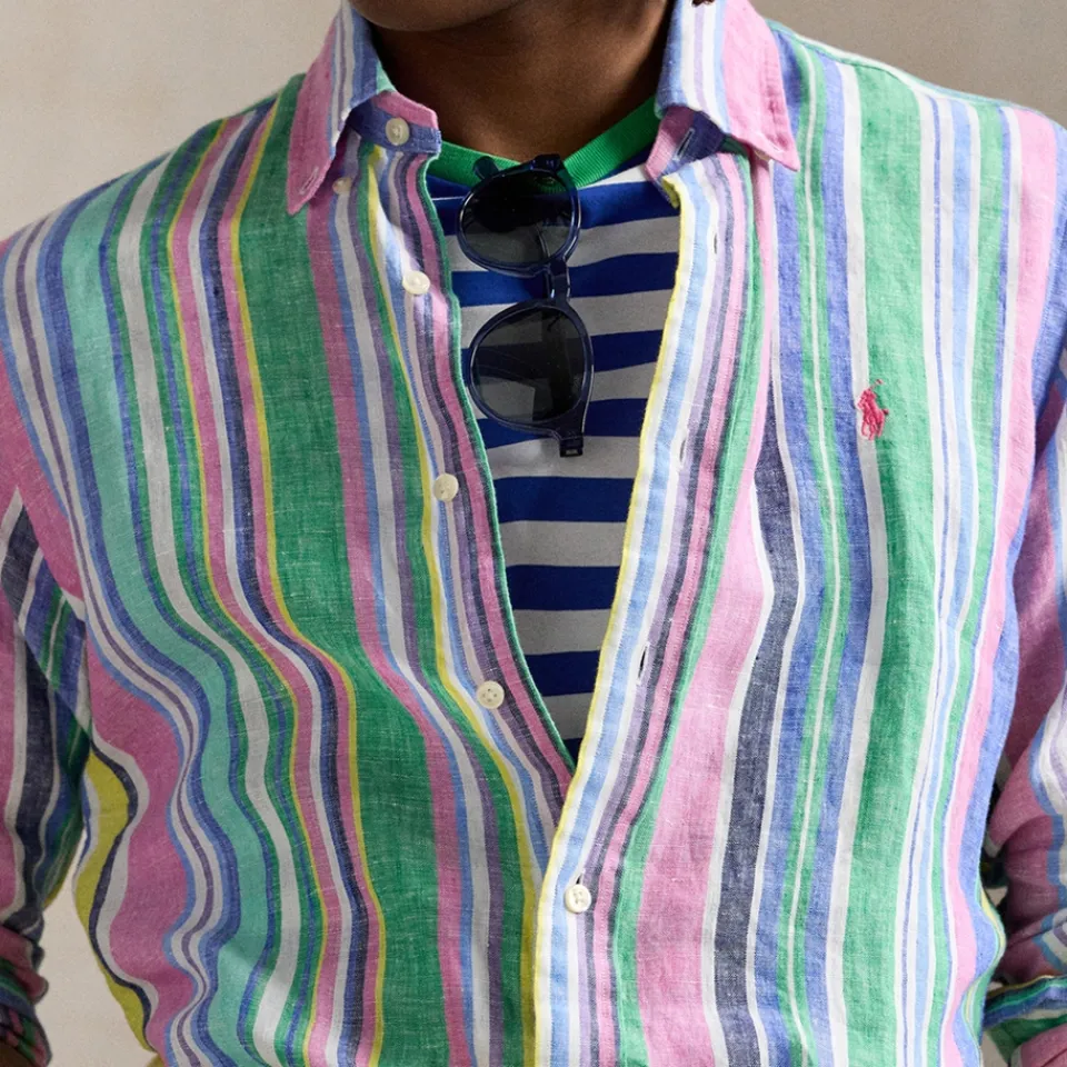 Shirts|Shirts|Dr. Martens Polo Ralph Lauren Fun Stripe Linen Shirt - S