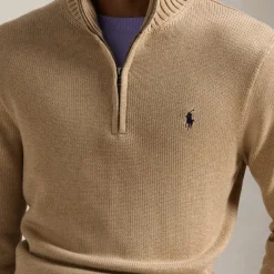 Knitwear|Polo Ralph Lauren Half Zip Cotton Knit Jumper - S