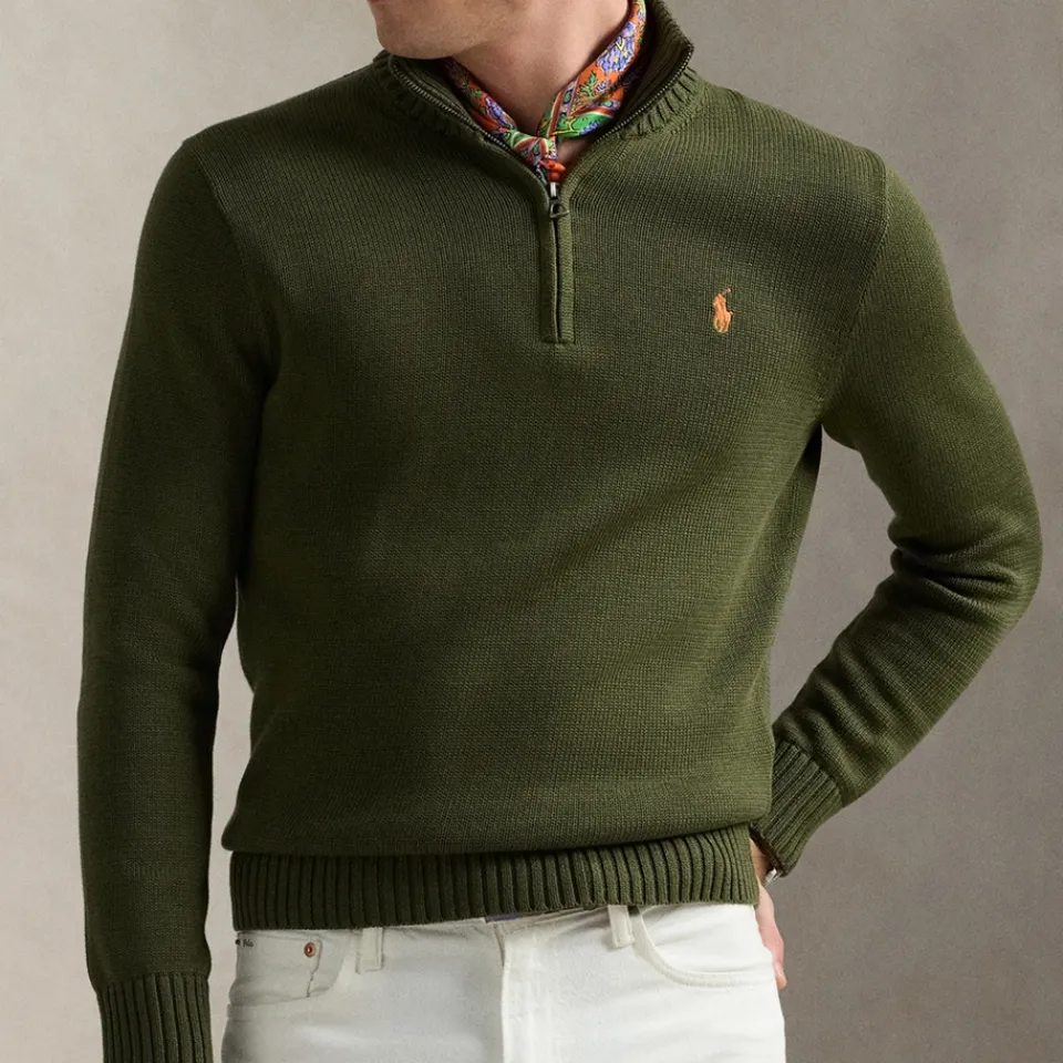 Knitwear|Marc Jacobs Polo Ralph Lauren Half Zip Cotton Knit Jumper - S