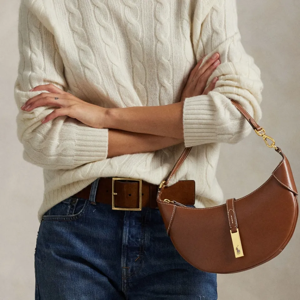 Bags|Polo Ralph Lauren ID Leather Shoulder Bag