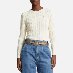 Loungewear|Knitwear|Polo Ralph Lauren Julianna Cotton Cable-Knit Jumper - L