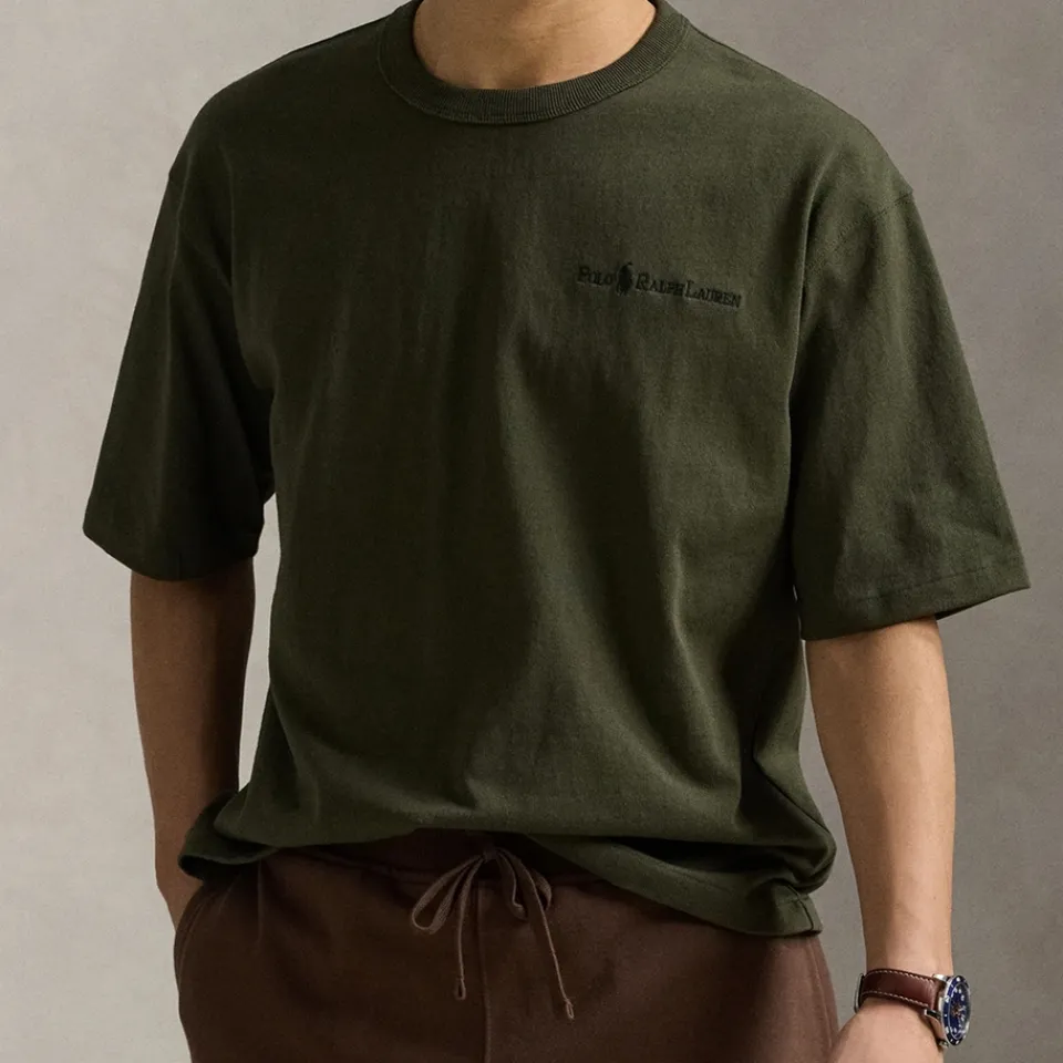 T-Shirts|T-Shirts|Polo Ralph Lauren Logo-Embroidered Cotton-Jersey T-Shirt - M
