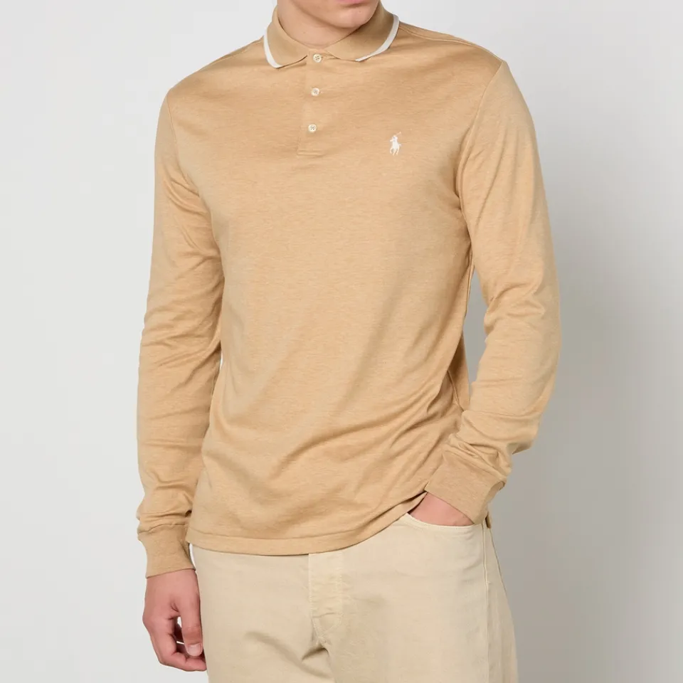 Polo Shirts|Dr. Martens Polo Ralph Lauren Long Sleeved Cotton-Poplin Polo Shirt - S