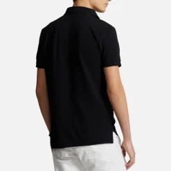 Polo Shirts|Polo Ralph Lauren Men's Custom Slim Fit Mesh Polo Shirt - Polo Black - S