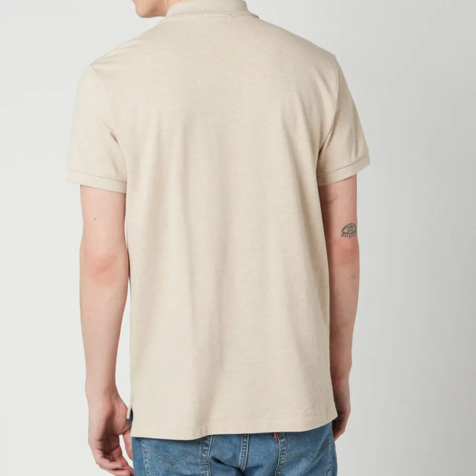 Polo Shirts|Polo Ralph Lauren Men's Custom Slim Fit Mesh Polo Shirt - Expedition Dune Heather - XL