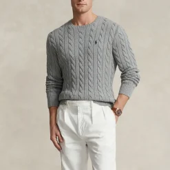 Knitwear|Dr. Martens Polo Ralph Lauren Men's Driver Cotton Jumper - Fawn Grey - L