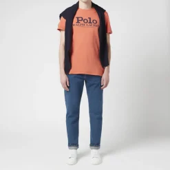 T-Shirts|T-Shirts|Polo Ralph Lauren Men's Polo Logo T-Shirt - College Orange - M