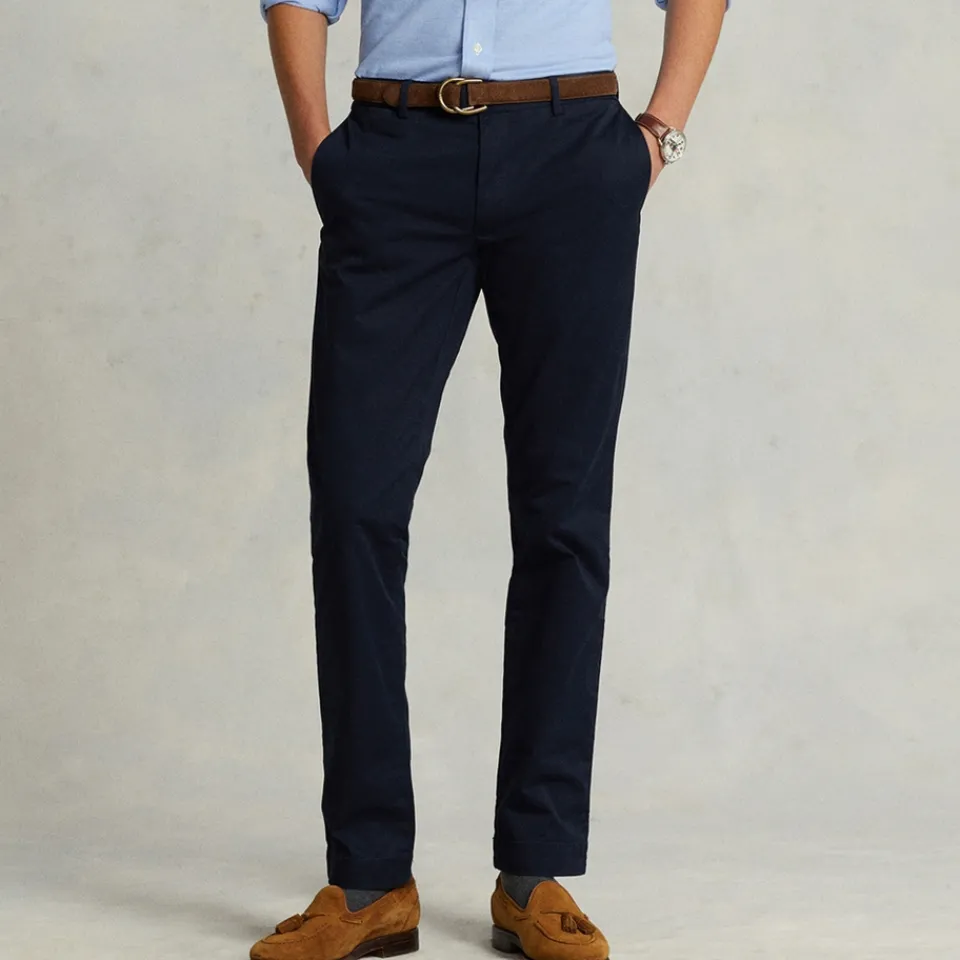 Trousers|Polo Ralph Lauren Men's Stretch Slim Fit Chino Trousers - Aviator Navy - W30/L32