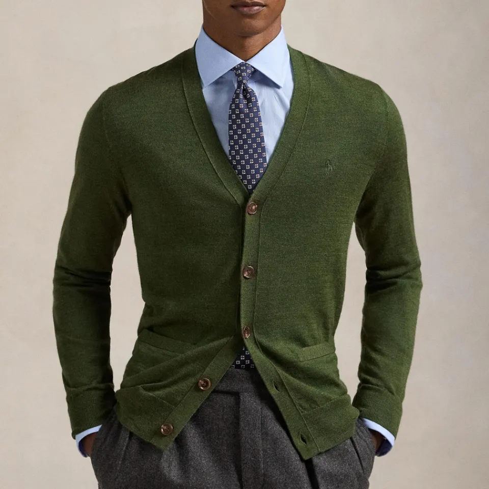 Cardigans|Knitwear|Dr. Martens Polo Ralph Lauren Merino Wool Knit Cardigan - XXL