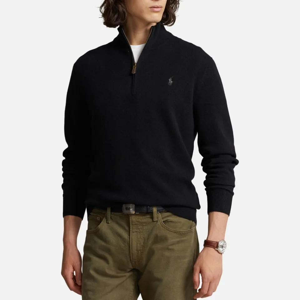 Knitwear|Dr. Martens Polo Ralph Lauren Merino Wool Half-Zip Jumper - XL