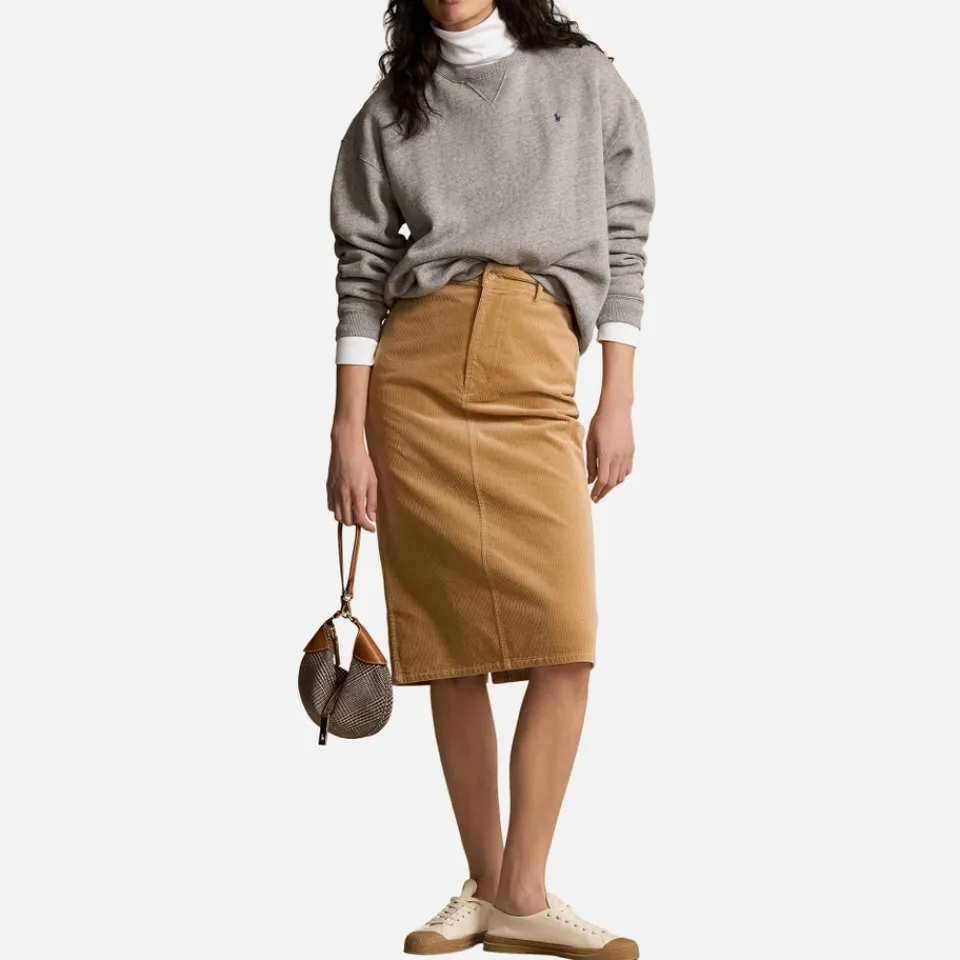 Skirts|Skirts|Dr. Martens Polo Ralph Lauren Midi Cotton-Corduroy Pencil Skirt - UK 6