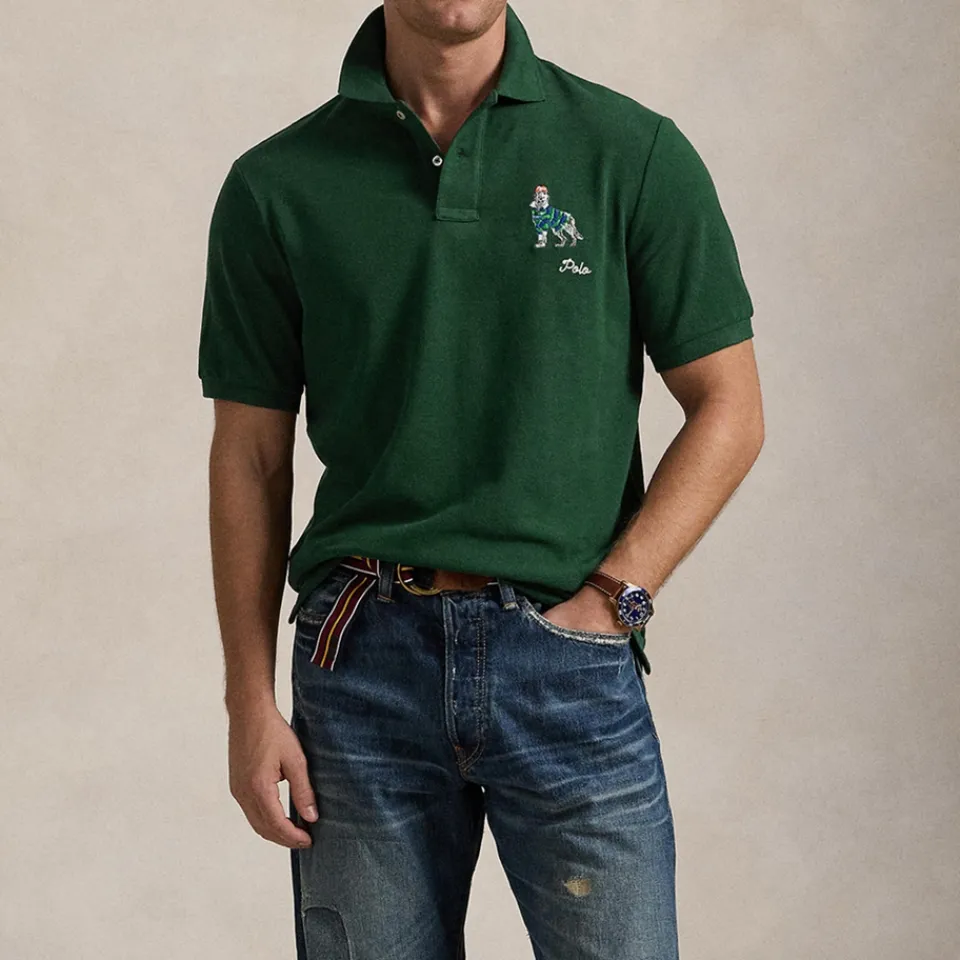 Polo Shirts|Polo Ralph Lauren Motif Cotton-Piqué Polo Shirt - S