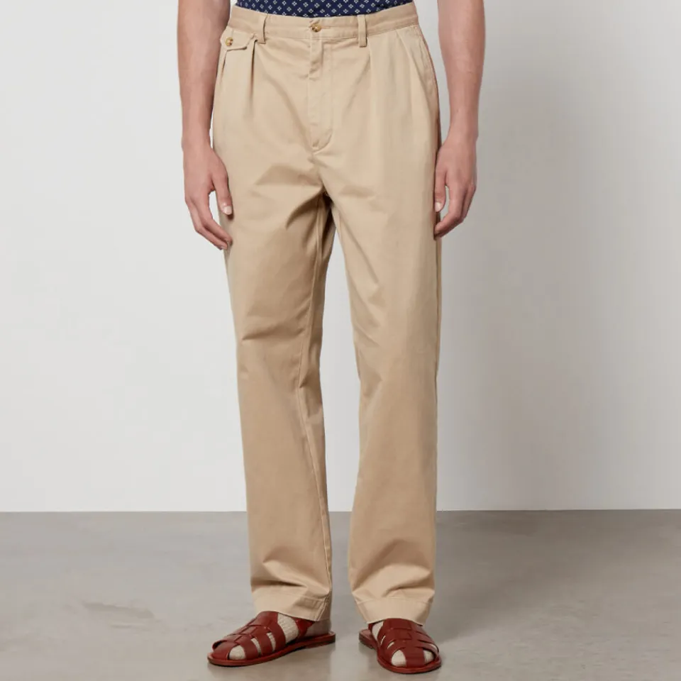 Trousers|Polo Ralph Lauren Pleated Cotton-Twill Trousers - W36/L32