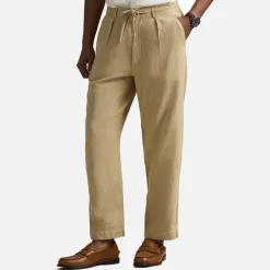 Trousers|Polo Ralph Lauren Pleated Prepster Linen-Blend Pants - S