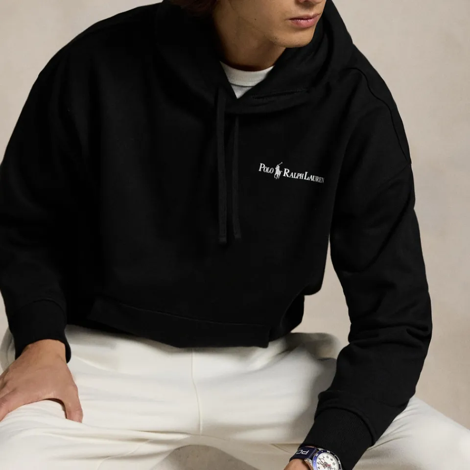 Sweatshirts|MARANT Polo Ralph Lauren Printed Logo Cotton-Blend Jersey Hoodie - M