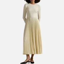 Dresses|Dresses|Dr. Martens Polo Ralph Lauren Ribbed-Knit Plissé Dress - XS