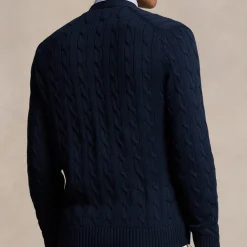 Cardigans|Knitwear|Dr. Martens Polo Ralph Lauren Roving Cable-Knit Cotton Cardigan - S