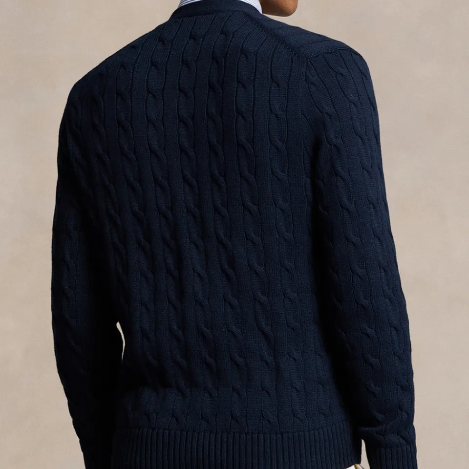Cardigans|Knitwear|Dr. Martens Polo Ralph Lauren Roving Cable-Knit Cotton Cardigan - S
