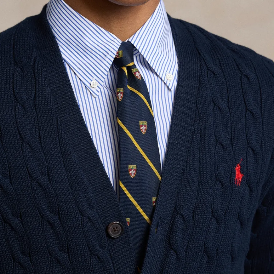 Cardigans|Knitwear|Dr. Martens Polo Ralph Lauren Roving Cable-Knit Cotton Cardigan - S