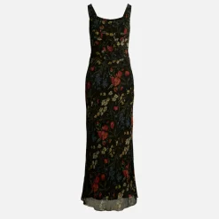 Dresses|Dresses|De La Vali Polo Ralph Lauren Sleeveless Floral-Print Chiffon Dress - UK 8