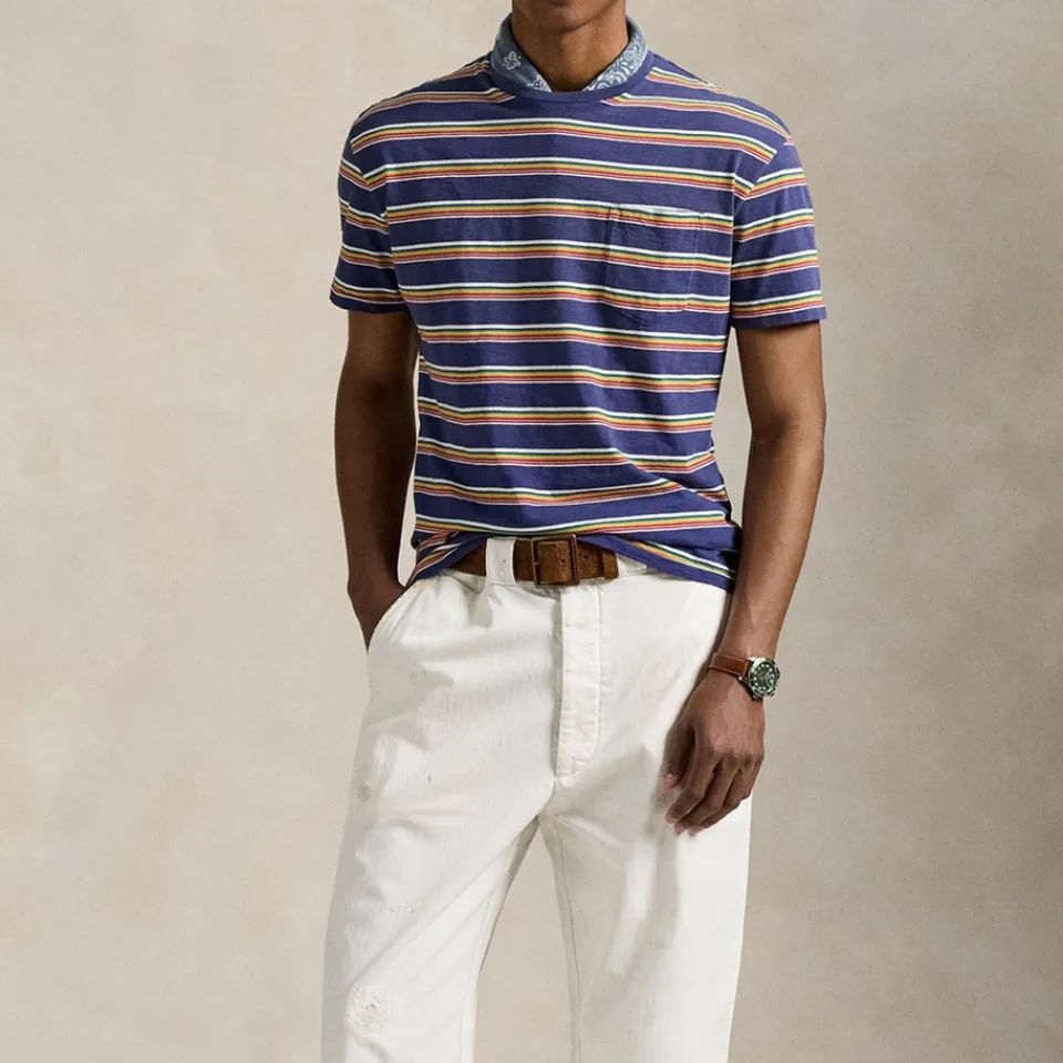 T-Shirts|T-Shirts|Dr. Martens Polo Ralph Lauren Striped Cotton-Jersey T-Shirt - S