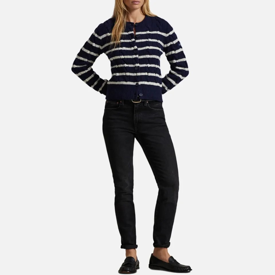 Knitwear|Dr. Martens Polo Ralph Lauren Striped Cable-Knit Cardigan - XS