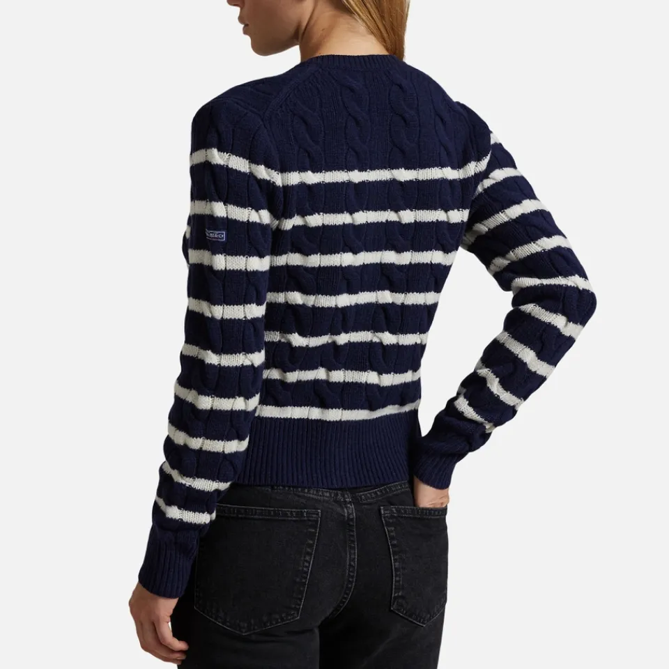 Knitwear|Dr. Martens Polo Ralph Lauren Striped Cable-Knit Cardigan - XS