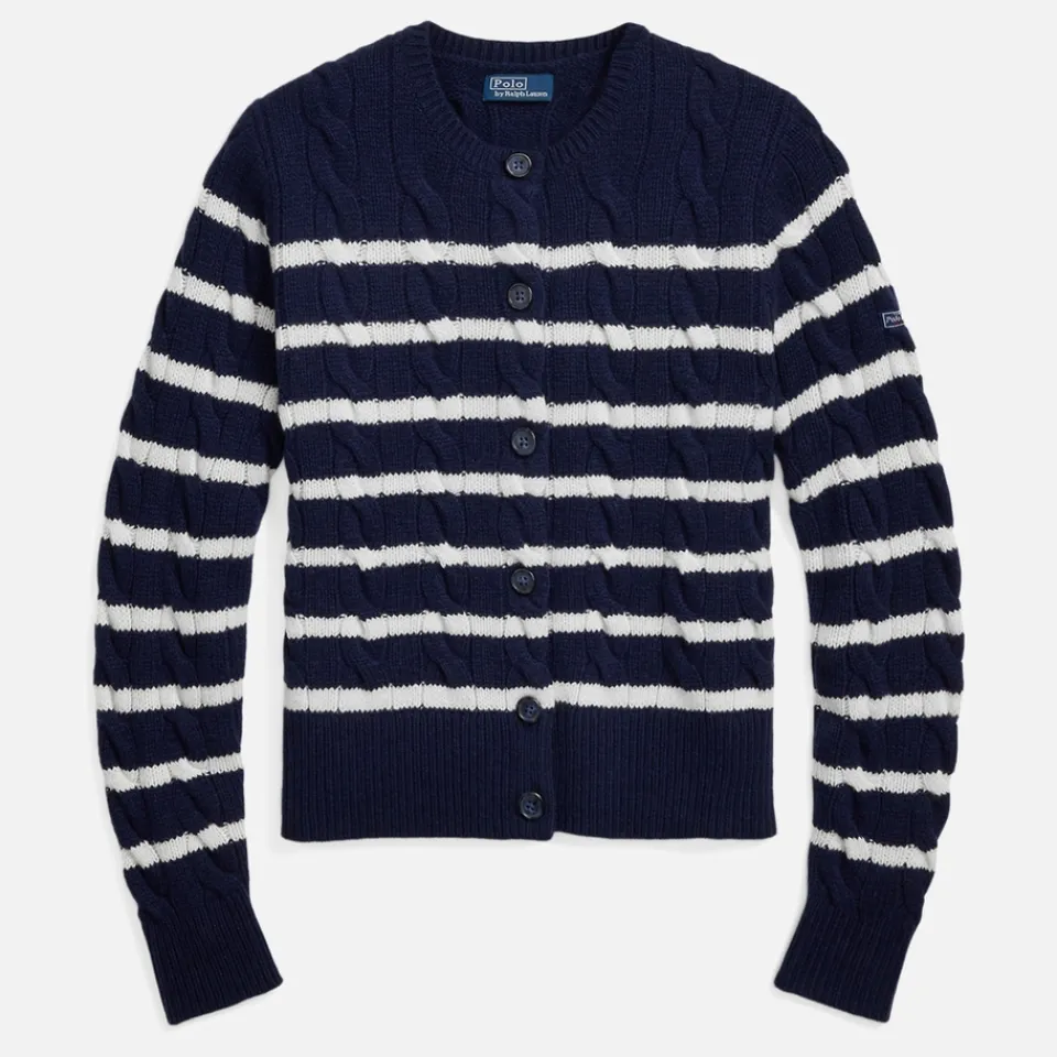 Knitwear|Dr. Martens Polo Ralph Lauren Striped Cable-Knit Cardigan - XS