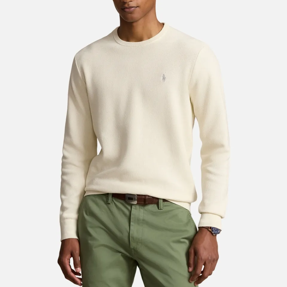 Knitwear|Polo Ralph Lauren Textured Cotton Knit Jumper - XXL