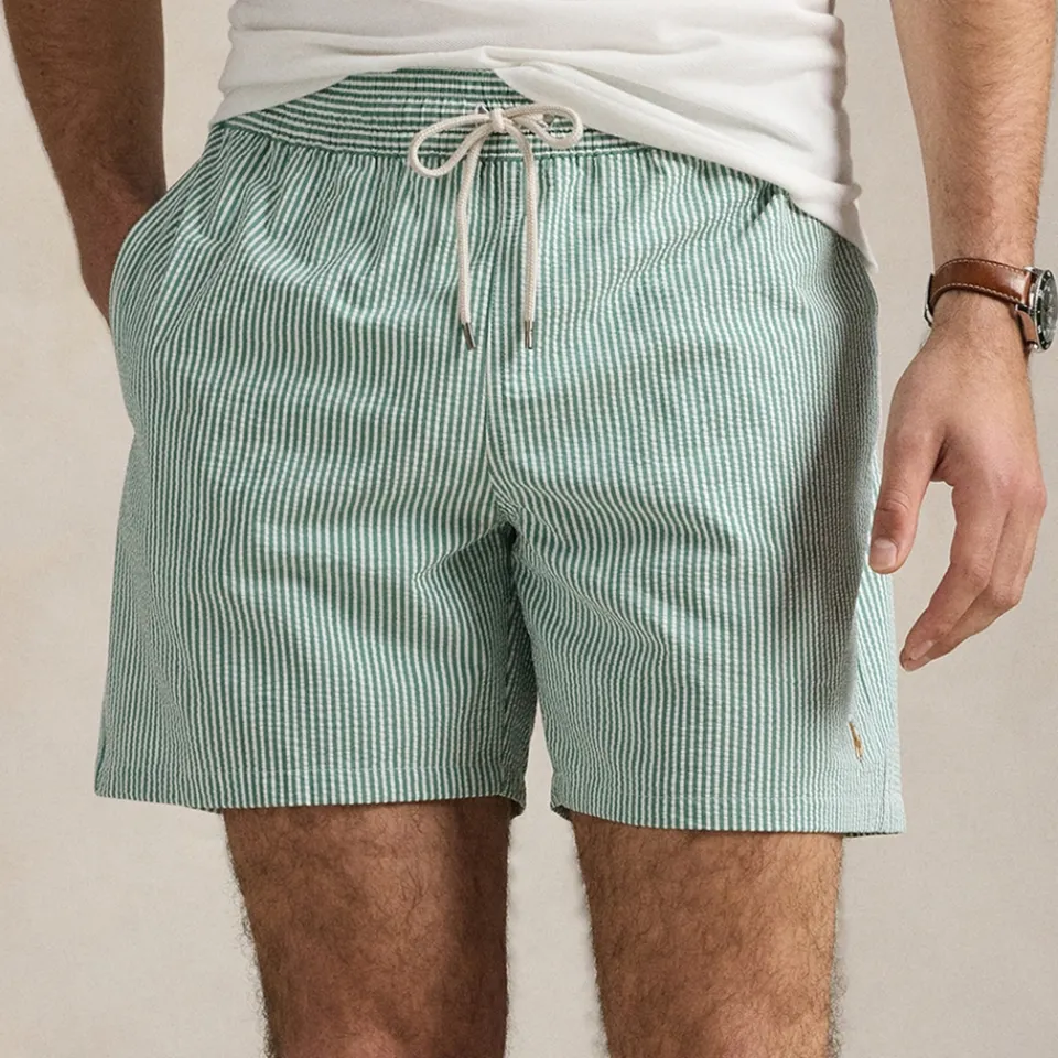 Swimshorts|Swimwear|Hunza G Polo Ralph Lauren Traveler Seersucker Swimming Trunks - S