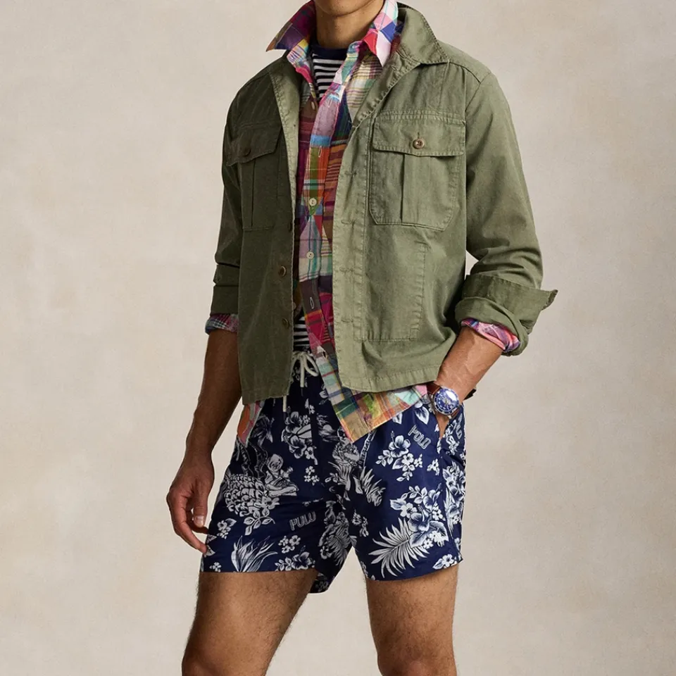 Swimshorts|Swimwear|Dr. Martens Polo Ralph Lauren Traveler Bear Shell Swimming Trunks - S